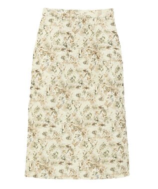 YECCA VECCA ジャガードナロースカート Beige