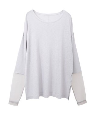 earth music&ecology ラメシアースリーブプルオーバー Gray