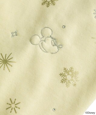 earth music&ecology 【予約】Disney/キラキラモチーフ刺繍オフショルスウェット アイボリー