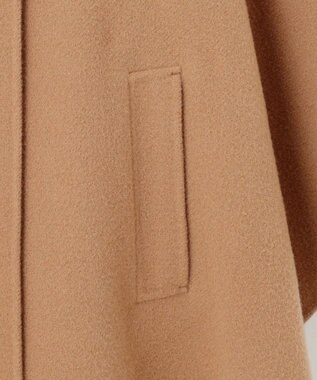 23区 S 【見上愛さん着用/Oggi12月号掲載】ウールライトリバー ポンチョシルエット コート キャメル系