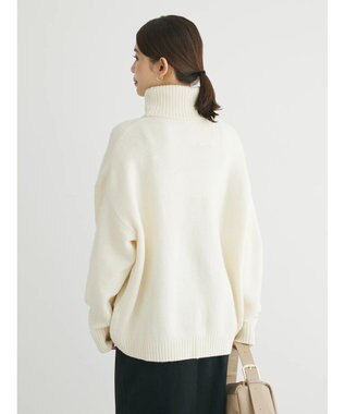 Green Parks ｆｕｗａっとメランジタートルニットプルオーバー Light Beige