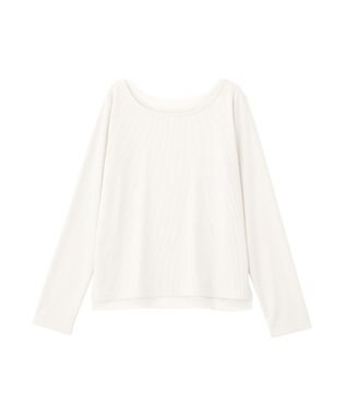 earth music&ecology レイヤード風テレコプルオーバー Ivory