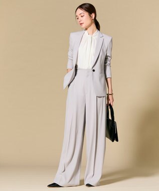 BEIGE， ANITA / ノースリーブタックブラウス White