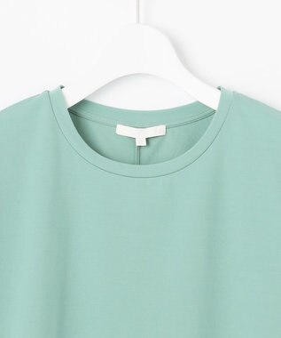 自由区 S 【接触冷感・UVカット・吸水速乾・抗菌防臭・洗える】ハイカウントクロップド丈 Tシャツ フロスティグリーン
