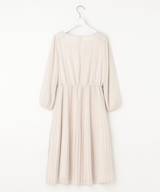 ANY SIS L 【洗える】フェミニンプリーツ ワンピース ベージュ