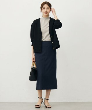 J.PRESS LADIES L Shineシャンブレーツイル スカート ネイビー系