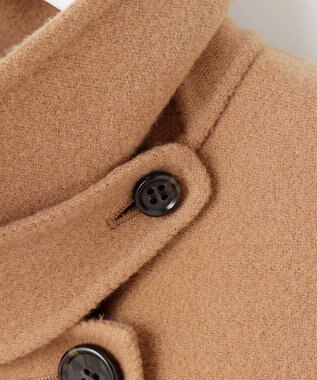 23区 S 【見上愛さん着用/Oggi12月号掲載】ウールライトリバー ポンチョシルエット コート キャメル系