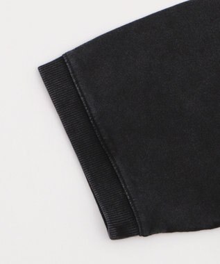 WEGO ヴィンテージウォッシュロゴ半袖パーカー スミクロ