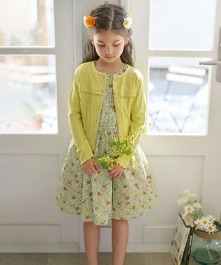 組曲 KIDS 【110-140cm】リブ・カットソーハオリ イエロー系