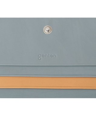 genten ピア 二つ折りBOX財布 ライトブルー
