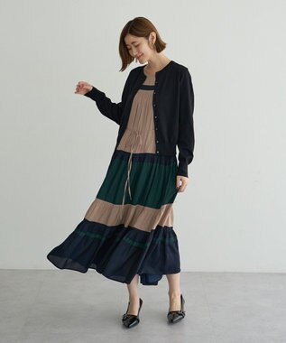 YECCA VECCA 【UVカット】クルーネックカーディガン Black
