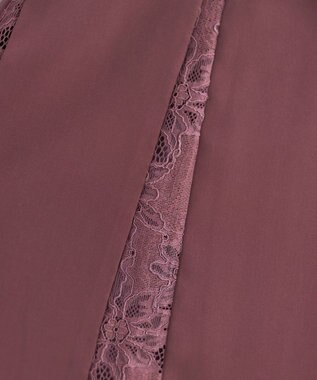 Tiaclasse L 【洗える】レース切り替えフレアワンピース ピンク