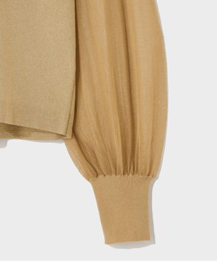 GRACE CONTINENTAL ラメコンビシアーニット ゴールド