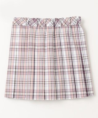 ANY KIDS チェック ガーリー スカパン ローズピンク系