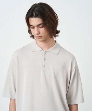 ATON FRESCA KNIT | ポロシャツ GRAY