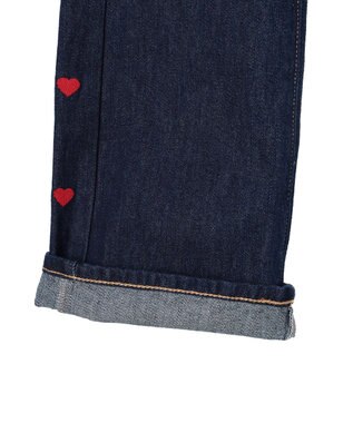 Green Parks ・Ｄｏｕｂｌｅ　Ｆｌａｇｓ　ハート刺繍フレアデニム Indigo
