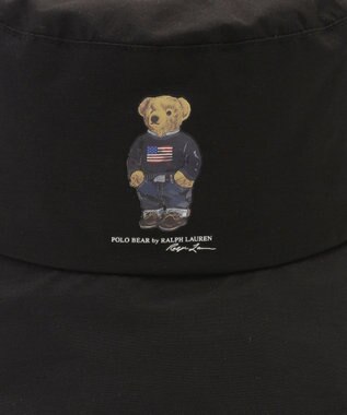 MOONBAT 【WEB限定】POLO RALPH LAUREN（ポロ ラルフ ローレン）遮光 レインハット  FLAG BEAR ポロベア ブラック