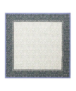 MOONBAT 【シルク100%】MACKINTOSH PHILOSOPHY(マッキントッシュ フィロソフィー）小花柄 シルクプリントスカーフ 日本製 68cm×68cm  UV対策 ネイビーブルー