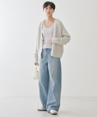 AMERICAN HOLIC テープヤーンカーディガン Light Gray