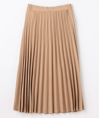 ANY 【新色追加/ウエストゴム】ウーリッシュプリーツスカート キャメル