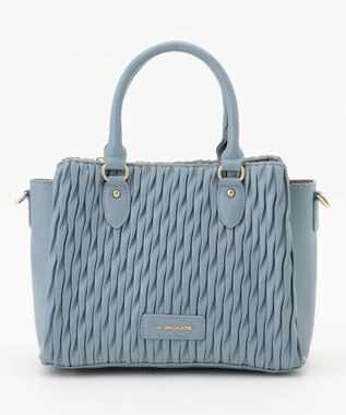 LA BAGAGERIE ランダムプリーツ2WAYハンドバッグ