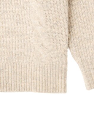 CRAFT STANDARD BOUTIQUE ハーフジップローゲージニットチュニック Beige Mixture