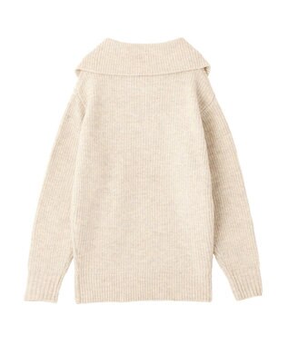 CRAFT STANDARD BOUTIQUE ハーフジップローゲージニットチュニック Beige Mixture