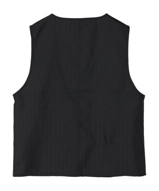 Green Parks ヘリンボーンベスト Black