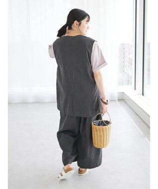 CRAFT STANDARD BOUTIQUE 【キナリノ別注】リネンレーヨンジレベスト Charcoal Gray