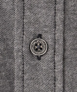 JOSEPH ABBOUD MOUNTAIN 【オーガニックコットン/やわらか】 メランジツイルピーチ シャツ ライトグレー系