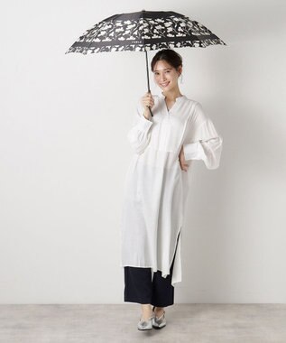 MOONBAT 【折りたたみ雨傘】フルラ (FURLA)  カメリア 折りたたみ傘 UV ブラック