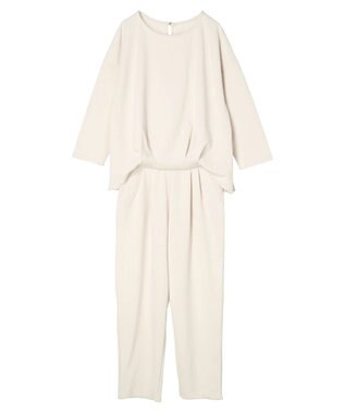 CRAFT STANDARD BOUTIQUE ８分丈ウエストタックオールインワン Ivory