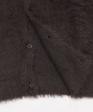 WEGO 【ユニセックス着用ITEM】フェザーニットボタンシャツ ブラック中濃色