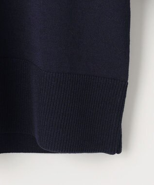 組曲 S 透かし柄 ニットプルオーバー ネイビー系