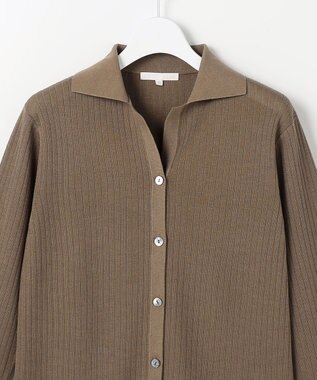 自由区 【アンサンブル対応】シアーシルクミックス カーディガン ブロンズ