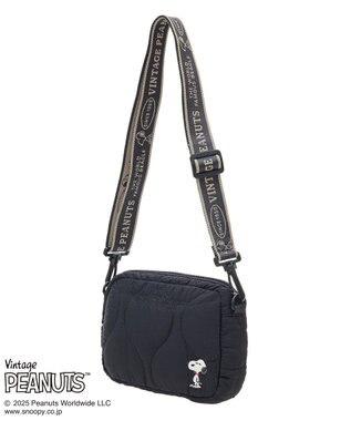 Green Parks ■PEANUTS キルティングショルダー Black