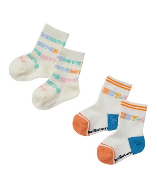 MIKI HOUSE HOT BISCUITS 【9-19cm】クルー丈 ソックスパック2足セット
