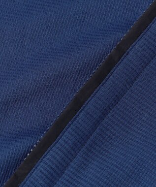 JOSEPH ABBOUD MOUNTAIN 【異素材コンビネーション】グリットワッフルアクティブパーカー ブルー系