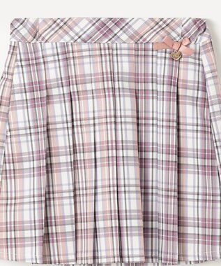 ANY KIDS チェック ガーリー スカパン ローズピンク系