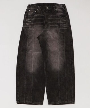 WEGO イージー3Dバレルレッグコーデュロイパンツ ブラックその他