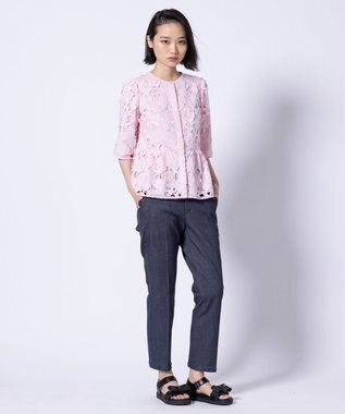 TOCCA 【洗える】SCALLOP DENIM パンツ デニム風