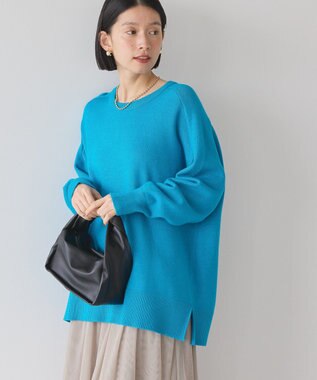 AMERICAN HOLIC バイパチラグランニットプルオーバー Turquoise Blue