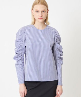 BEIGE， CROCOSMIA / ブラウス Blue Stripe