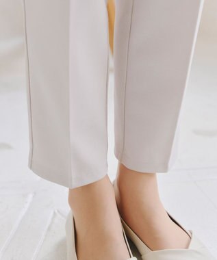 Tiaclasse L 【UVカット・吸水速乾】 “きれい見え” カットソーテーパードパンツ グレージュ