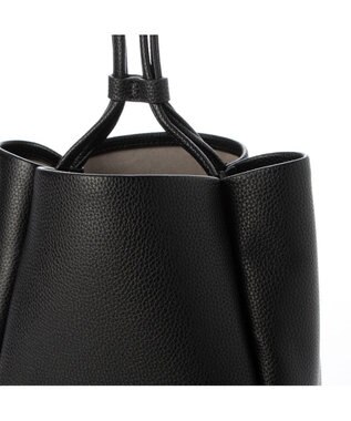 UNBILLION カシュカシュ cachecache / シュリンク合皮ワンハンドル手提げ ブラック