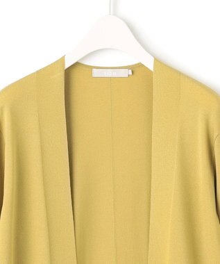 ICB 【洗える】シンセティックハイゲージ ロングカーディガン クリームカーキ系