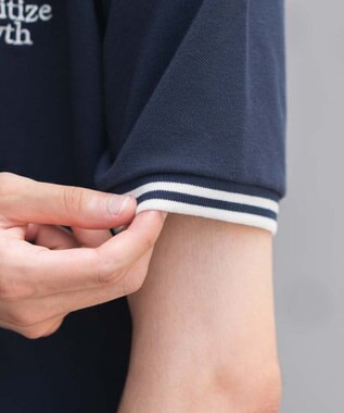 WEGO 【ユニセックス着用ITEM/MLサイズ展開】ワンポイント刺繍カノコポロ（SS） ネイビー