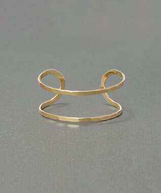 Phoebe 【金属アレルギー対応】2ラインテクスチャーワイドカフバングル　ゴールド/ニッケルフリー ゴールド