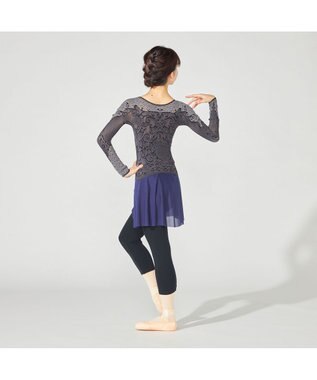 Chacott 【ノーソーイングニット】リバーシブルクルーネックトップ グレー