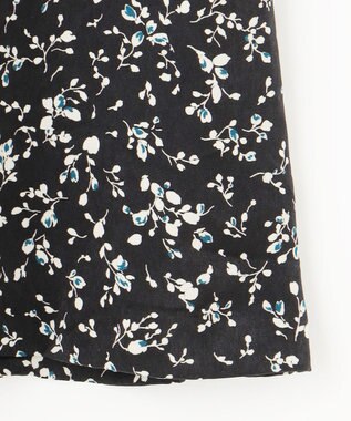 J.PRESS LADIES S 【洗える】ピーチサテン フラワープリント スカート ネイビー系5